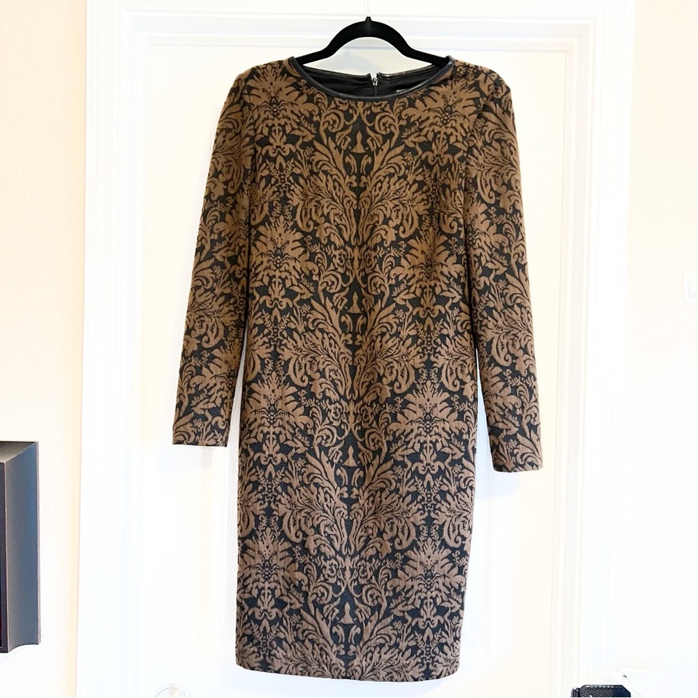 Vince Camuto Size 6 Women’s Dress Black/Brown design 3/4 sleeve